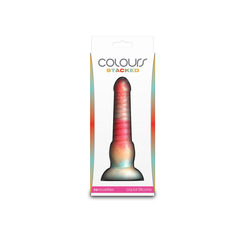 Colours Stacked - 6'' Dildo - Red/Gold - Red/Gold 16 cm Fantasy Dildo