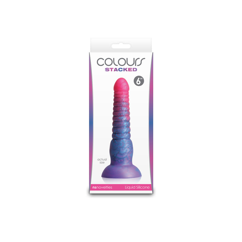Colours Stacked - 6'' Dildo - Pink/Blue - Pink/Blue 16 cm Fantasy Dildo