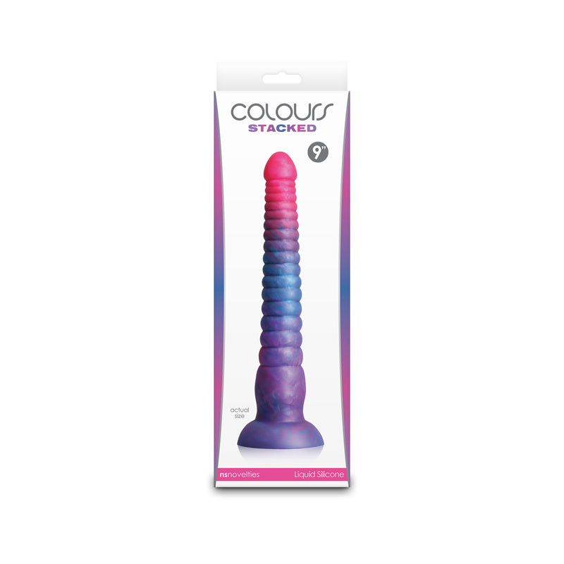 Colours Stacked - 9'' Dildo - Pink/Blue - Pink/Blue 23 cm Fantasy Dildo