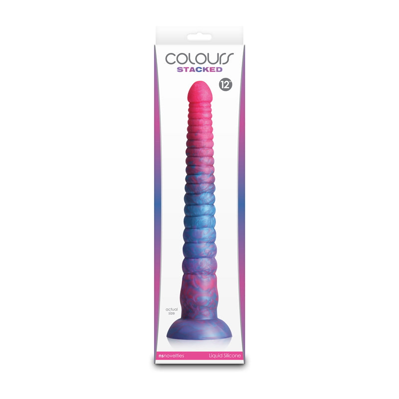 Colours Stacked - 12'' Dildo - Pink/Blue - Pink/Blue 30.6 cm Fantasy Dildo