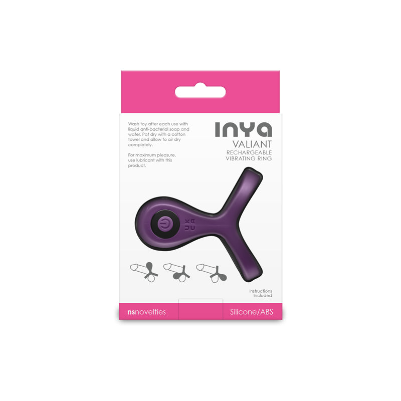 INYA Valiant - Berry - Purple USB Rechargeable Vibrating Cock Ring