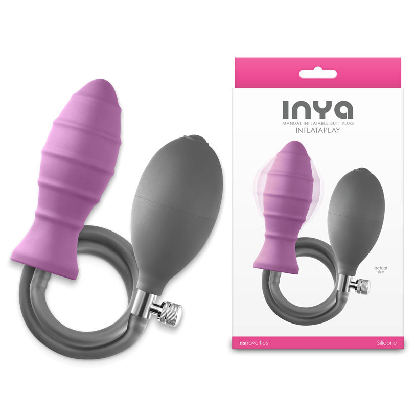 INYA InflataPlay - Pink - Pink 10.5 cm Inflatable Butt Plug