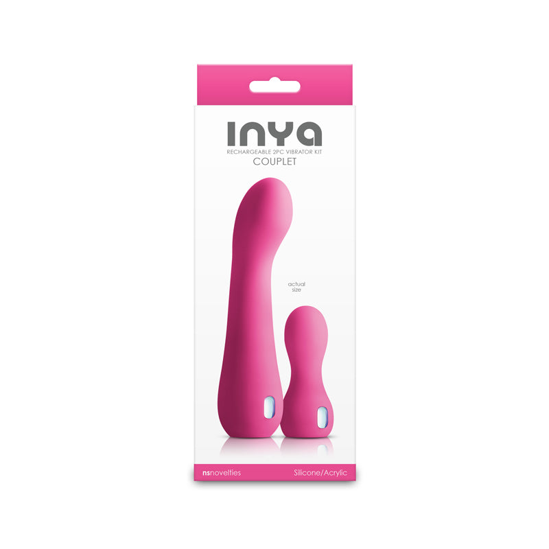 INYA Couplet - Pink - Pink USB Rechargeable Vibrators - Set of 2 Sizes