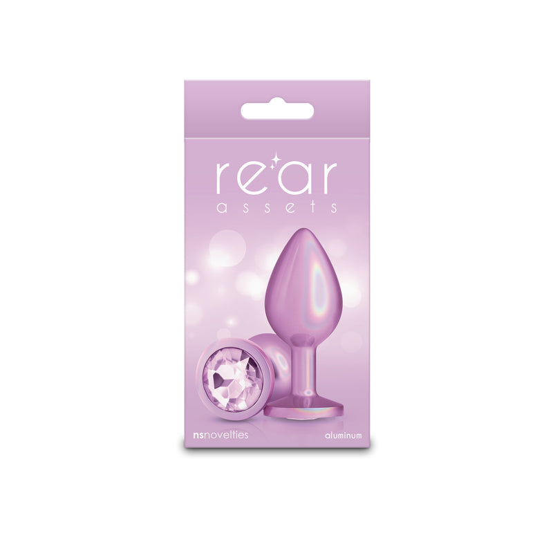 Rear Assets Iridescent Pink - Medium - Iridescent Pink 8.2 cm Medium Butt Plug