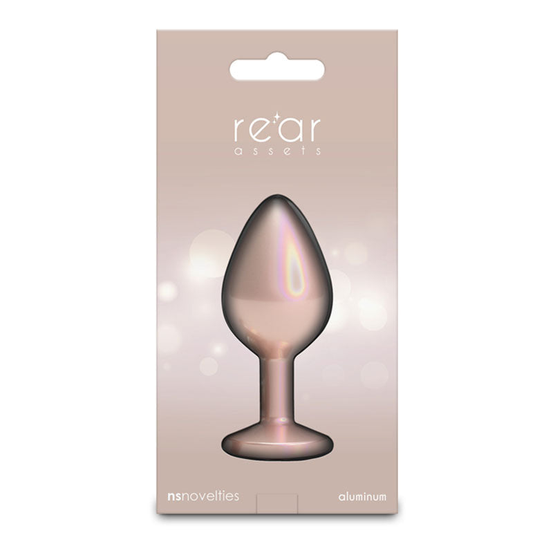 Rear Assets Iridescent - Medium - Champagne - Iridescent Champagne 8.2 cm Medium Butt Plug