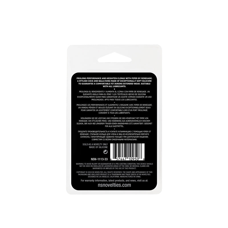 Renegade Piper - Black - Black Cock & Balls Tube