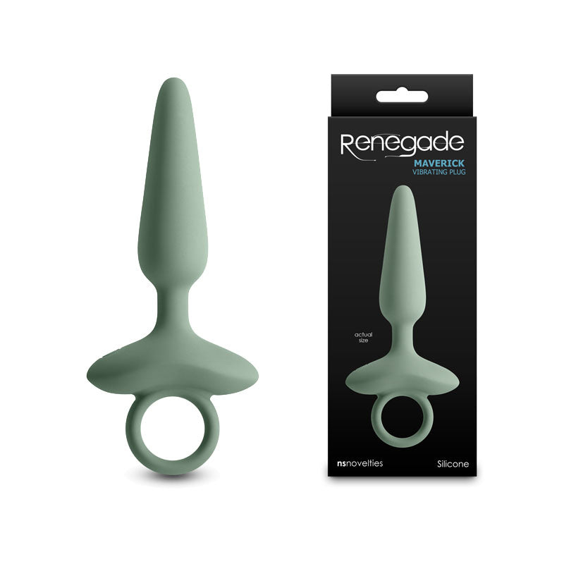 Renegade Maverick - Sage - Green 15 cm USB Rechargeable Vibrating Butt Plug