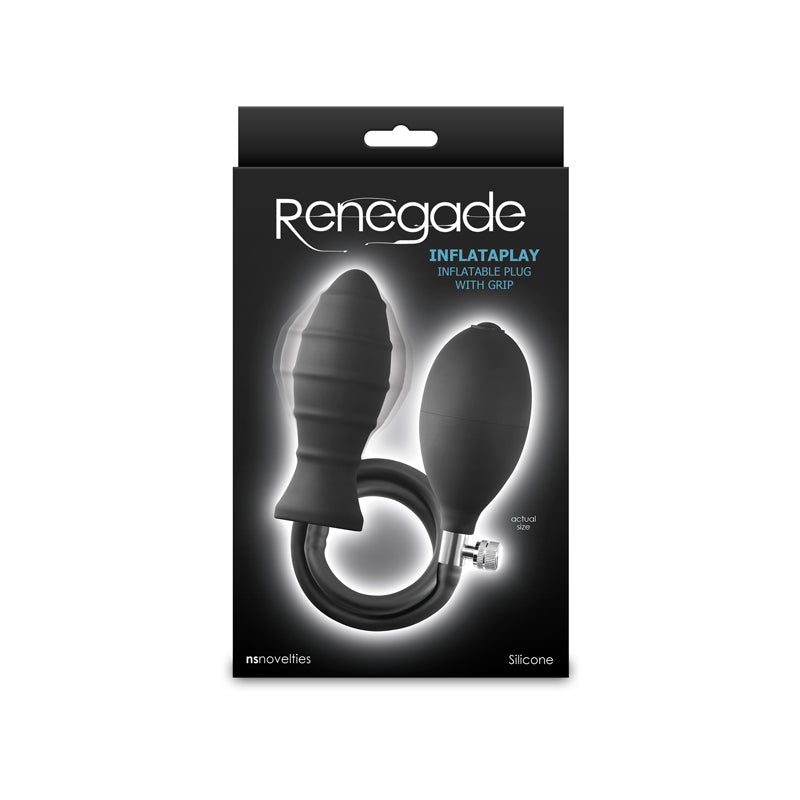 Renegade InflataPlay - Black - Black 10.5 cm Inflatable Butt Plug