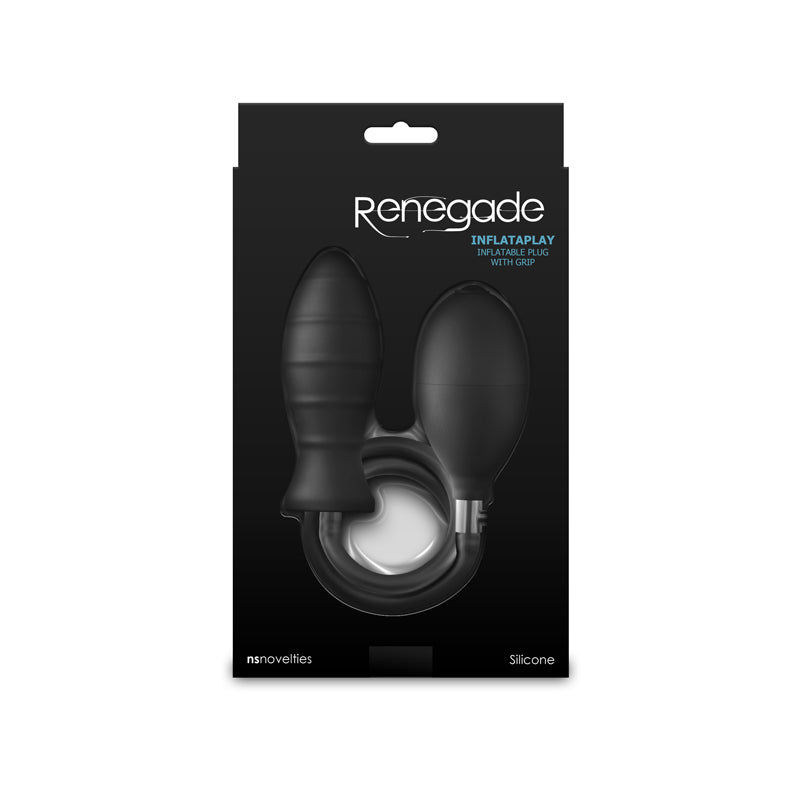 Renegade InflataPlay - Black - Black 10.5 cm Inflatable Butt Plug