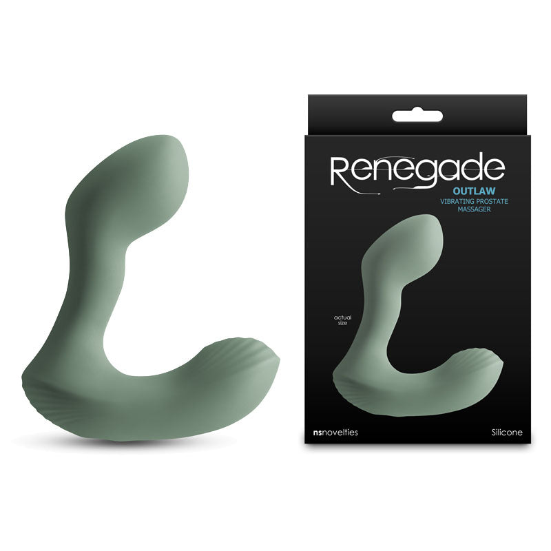 Renegade Outlaw - Sage - Green 12 cm USB Rechargeable Vibrating Prostate Massager