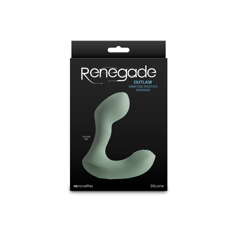 Renegade Outlaw - Sage - Green 12 cm USB Rechargeable Vibrating Prostate Massager