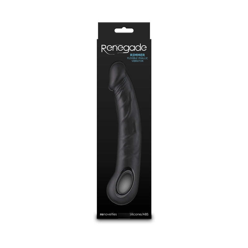 Renegade Rimmer - Black - Black 22 cm USB Rechargeable Vibrator