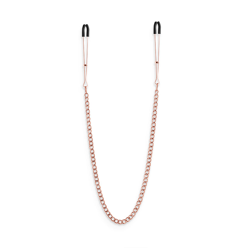Bound Nipple Clamps - DC3 - Rose Gold - Rose Gold Nipple Clamps with Chain