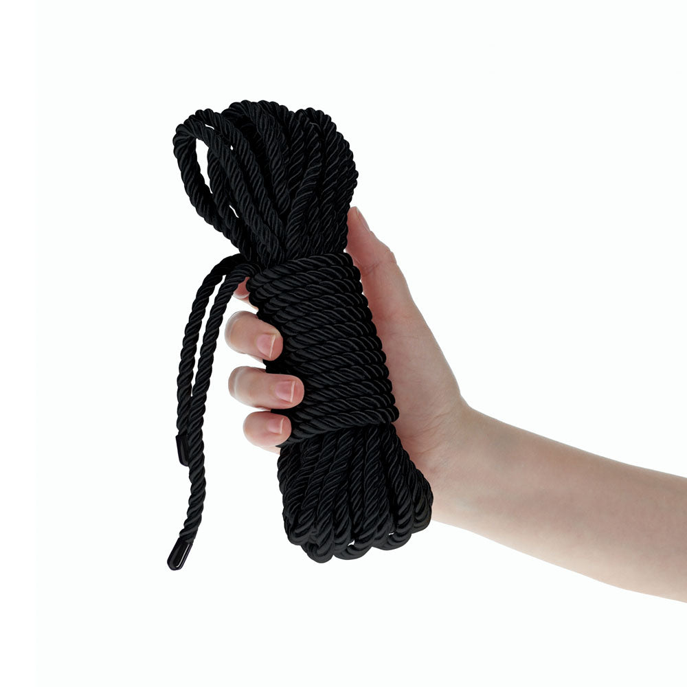 OUCH! Bondage Rope - 10 M - Black - Black Nylon Bondage Rope - 10 metre Length