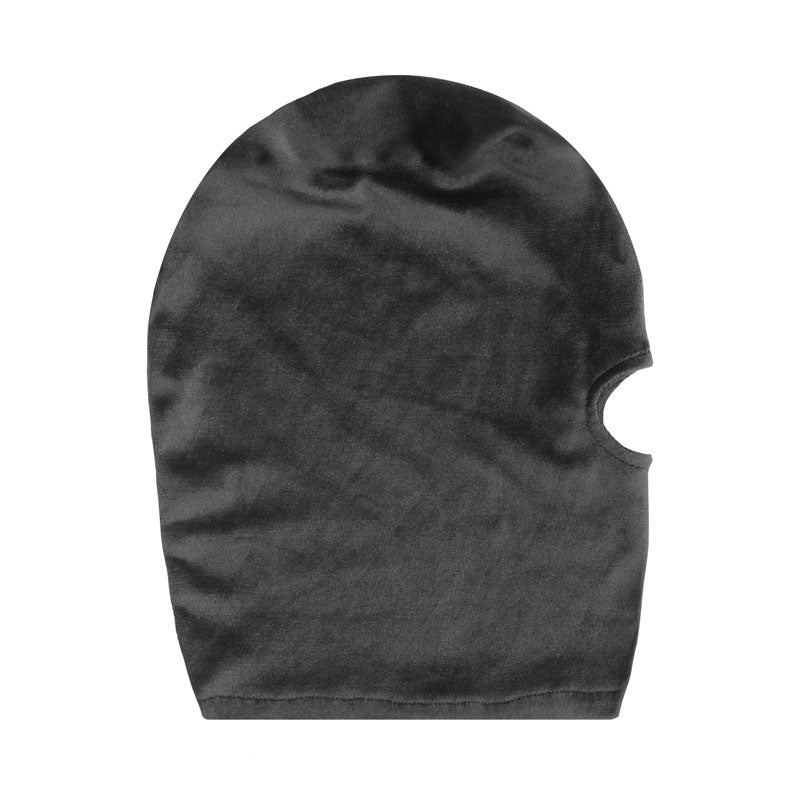 Ouch! Velvet & Velcro Mask with Mouth Opening - Black Hood