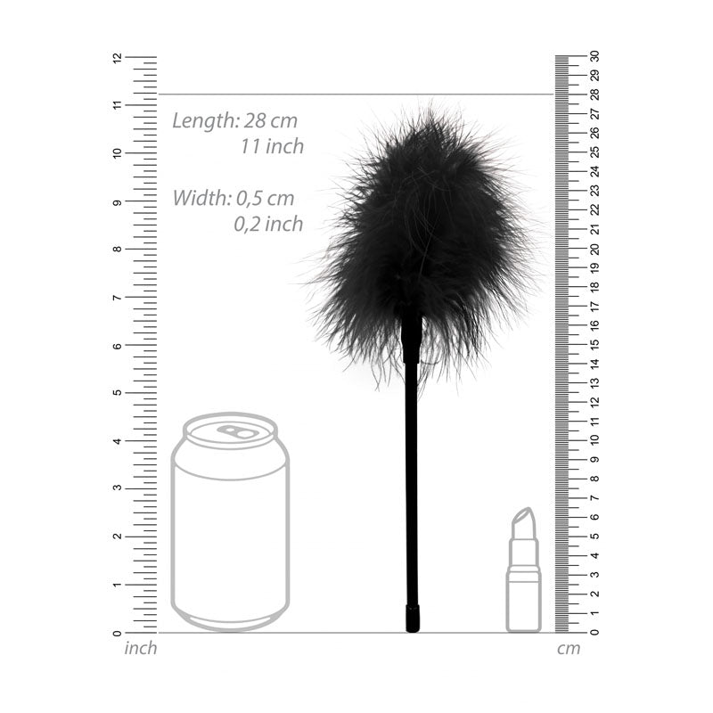 OUCH! Black & White Feather Tickler - Black Feather Crop