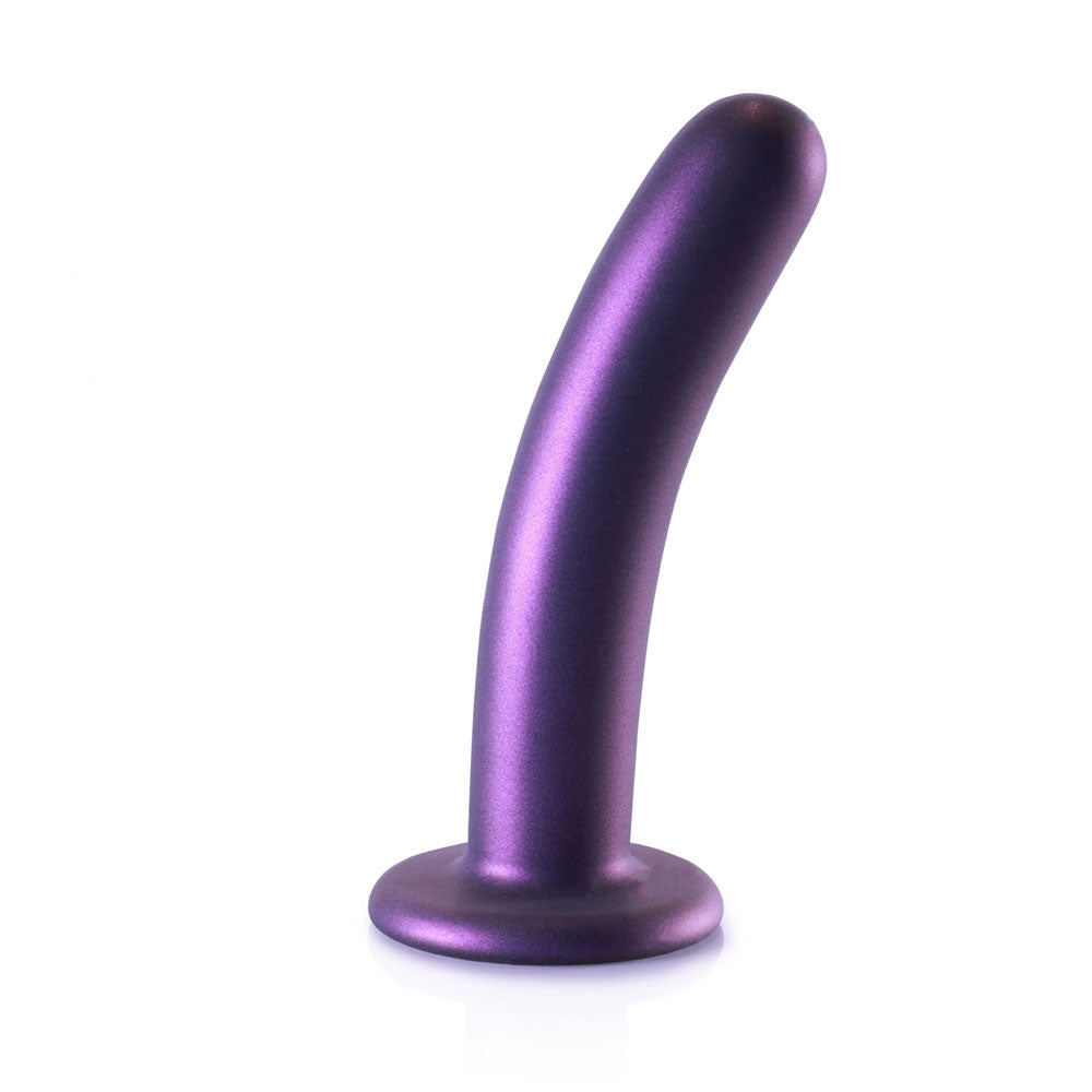 OUCH! Smooth Silicone G-Spot Dildo - 6'' / 14.5 cm - Metallic Purple 14.5 cm Dildo