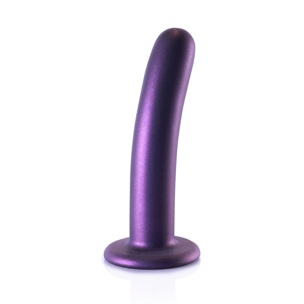 OUCH! Smooth Silicone G-Spot Dildo - 6'' / 14.5 cm - Metallic Purple 14.5 cm Dildo