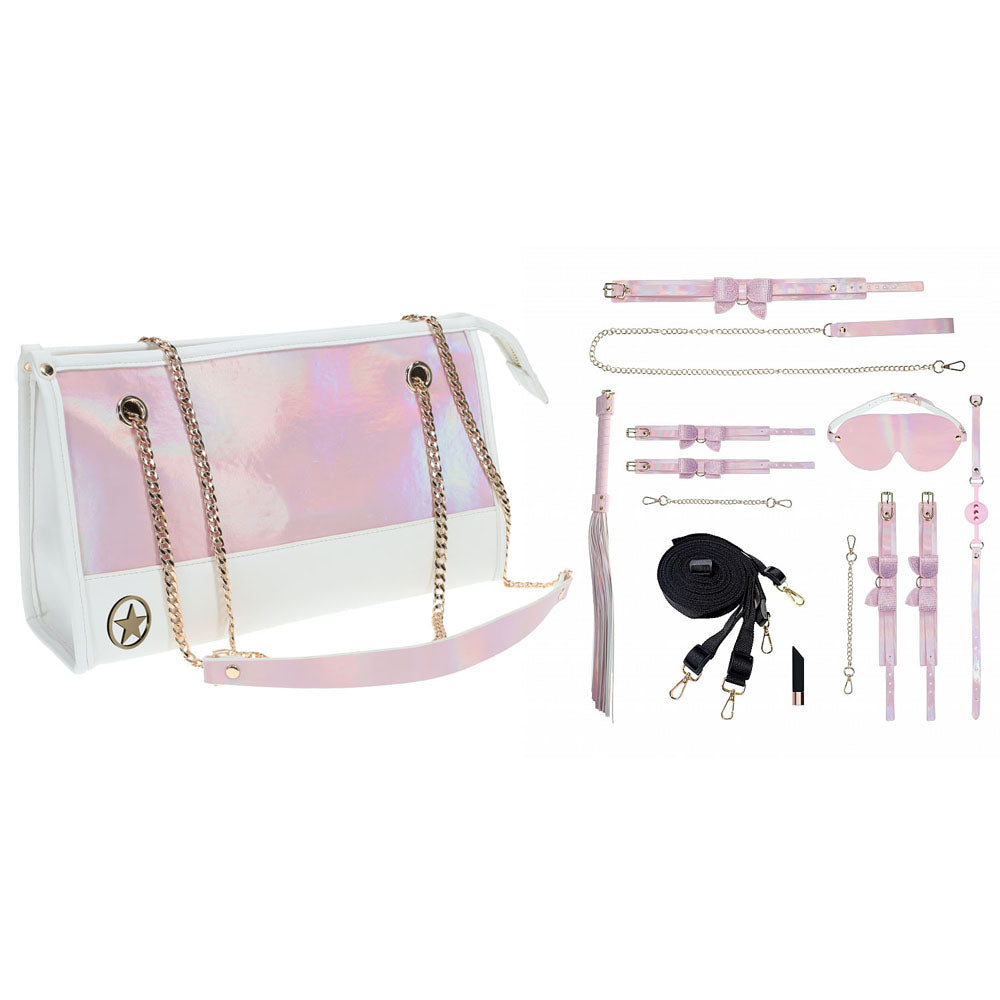 OUCH! Paris Collection - Kit with Bag - Pink Bondage Set with Bag - 8 Piece Kit