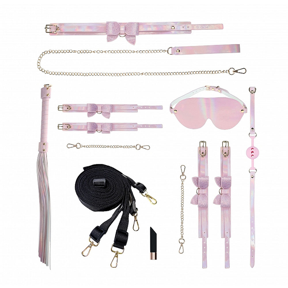 OUCH! Paris Collection - Kit with Bag - Pink Bondage Set with Bag - 8 Piece Kit
