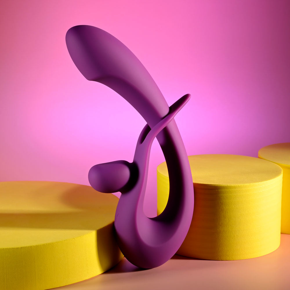 Playboy Pleasure CHA CHA SLIDE - Purple 20 cm USB Rechargeable Rabbit Vibrator