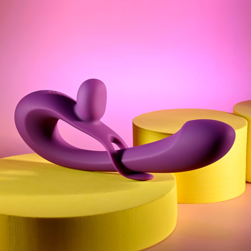 Playboy Pleasure CHA CHA SLIDE - Purple 20 cm USB Rechargeable Rabbit Vibrator