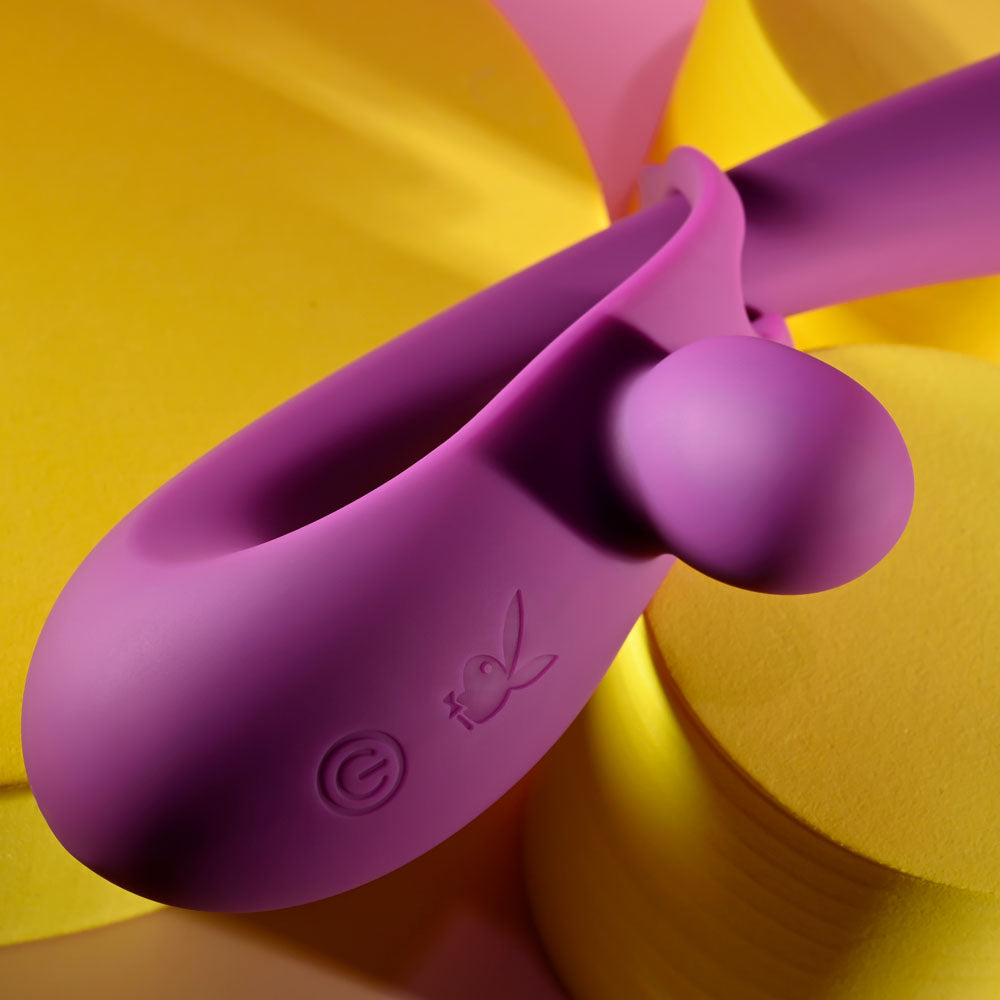 Playboy Pleasure CHA CHA SLIDE - Purple 20 cm USB Rechargeable Rabbit Vibrator