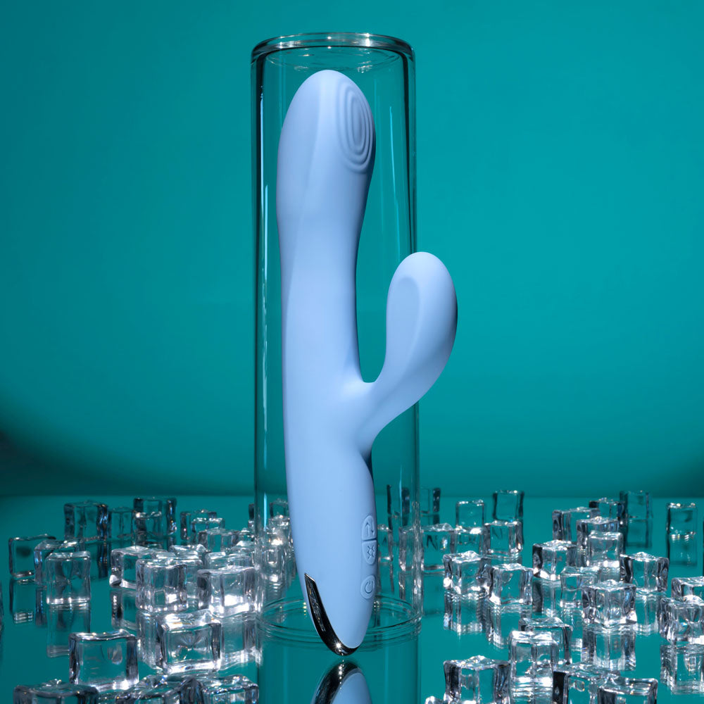 Playboy Pleasure UP AND AWAY - Blue 26.7 cm USB Rechargeable Rabbit Vibrator