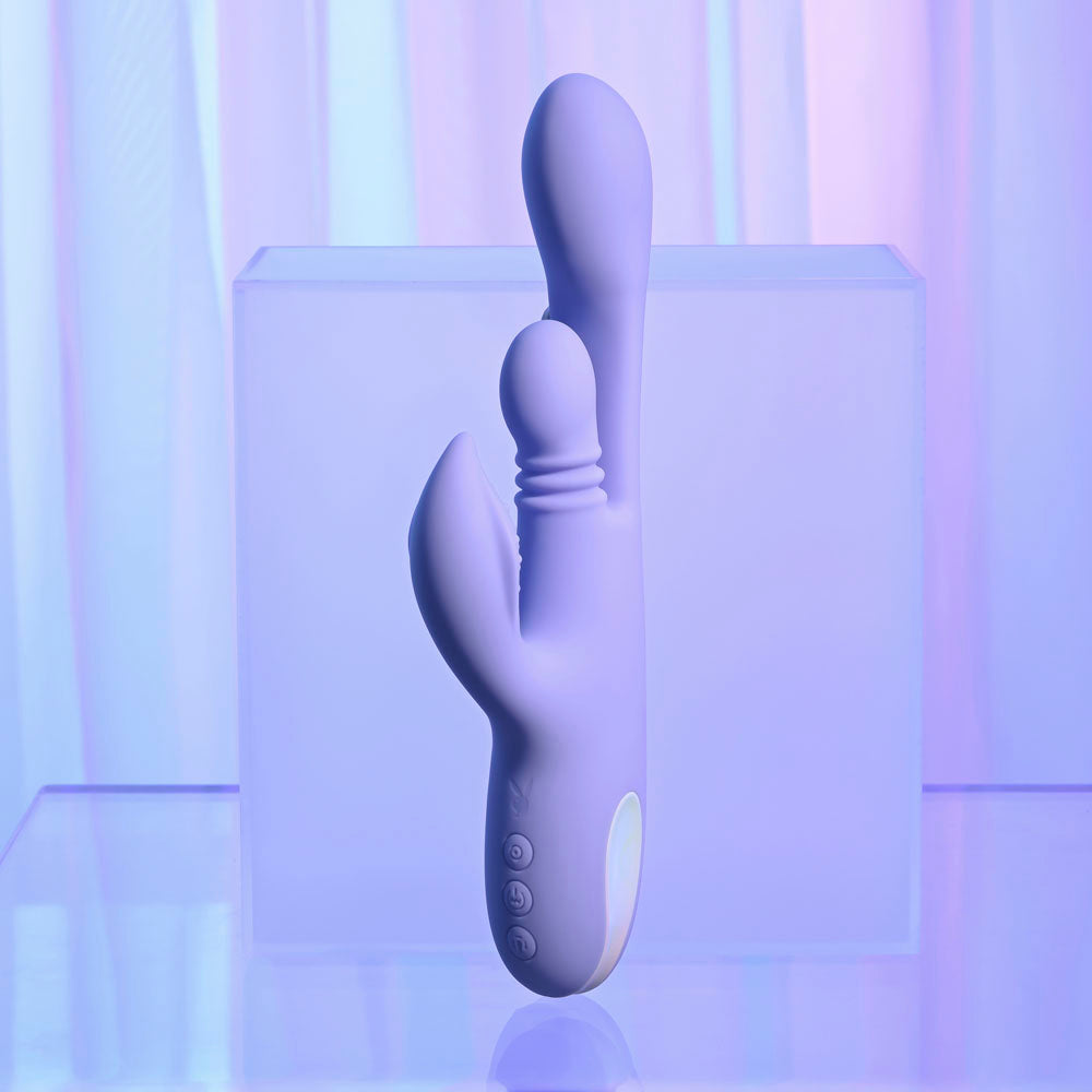 Playboy Pleasure NUBBIN RUBBIN - Purple 24.1 cm USB Rechargeable Thrusting Rabbit Vibrator