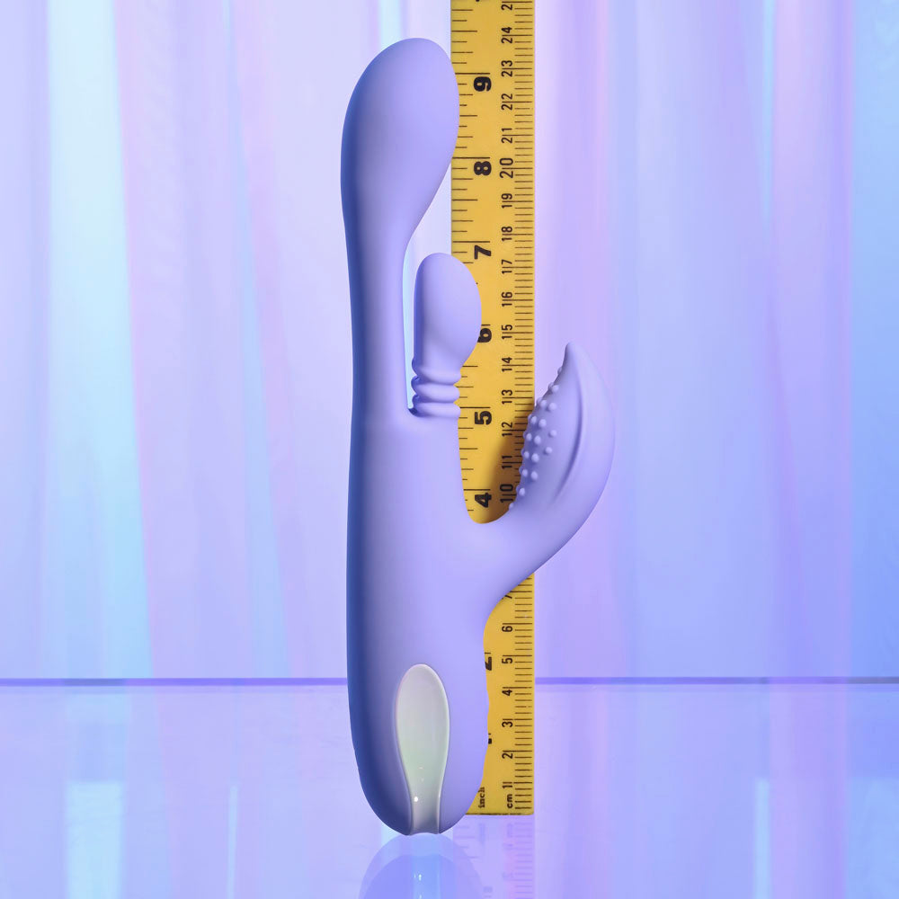 Playboy Pleasure NUBBIN RUBBIN - Purple 24.1 cm USB Rechargeable Thrusting Rabbit Vibrator