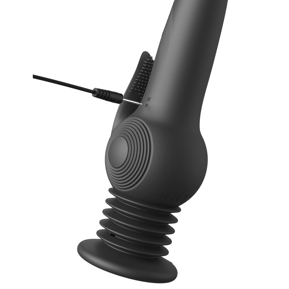 Fetish Fantasy Series Pogo Thruster - Black USB Rechargeable 23.5 cm Gyrating Rabbit Vibrator