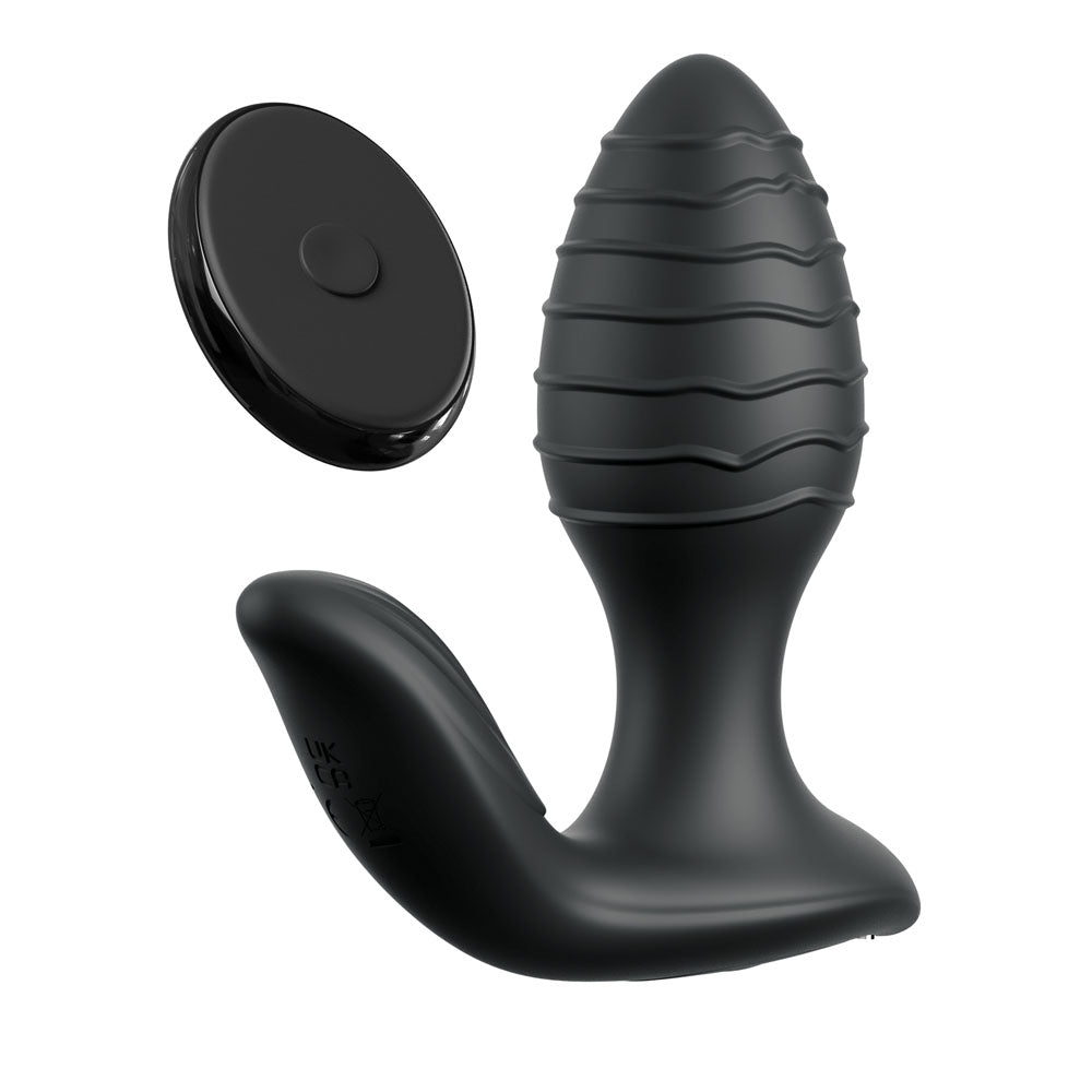 Anal Fantasy Elite Gyro-Milk Pro - Black - Black USB Rechargeable Gyrating Butt Plug