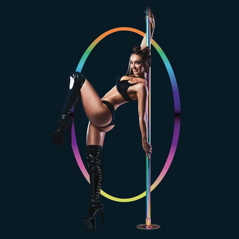 Power Pole Pro - Rainbow - Rainbow Chrome Dance Pole Kit