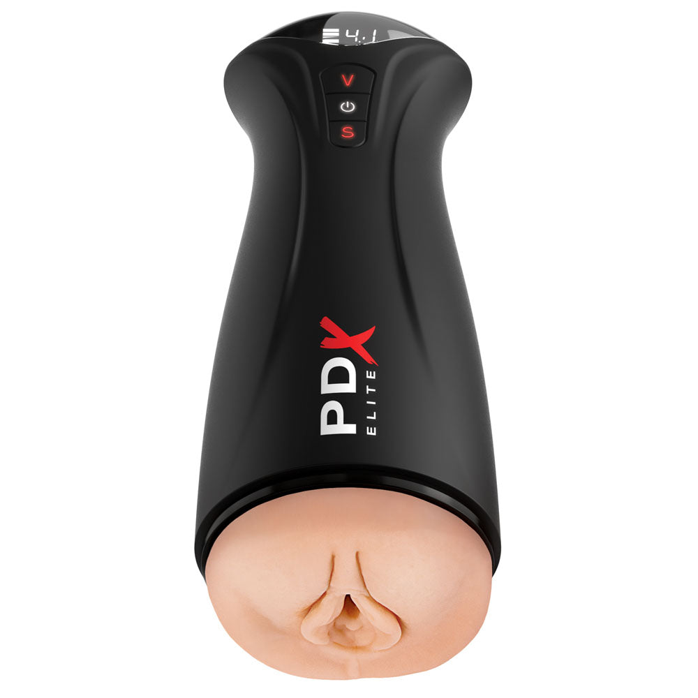 PDX Elite Fuck-Gasm - Flesh - USB Rechargeable Sucking & Vibrating Auto Stroker