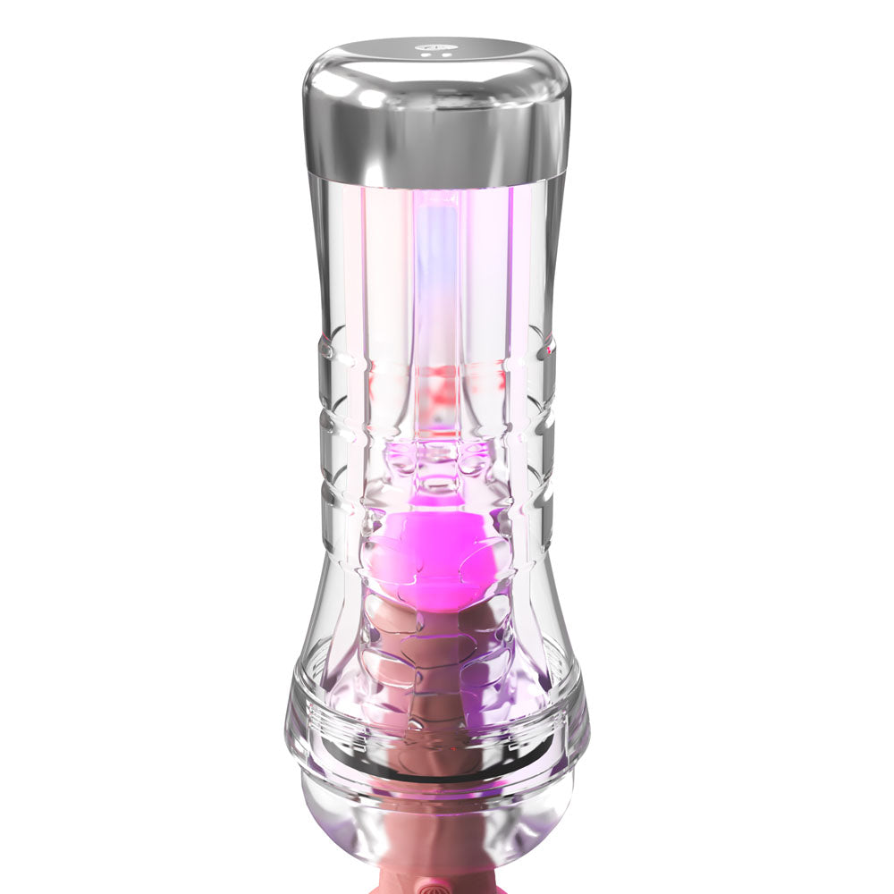 PDX Elite ViewTube XXL LED Stroker - Clear Stroker with LED Lights