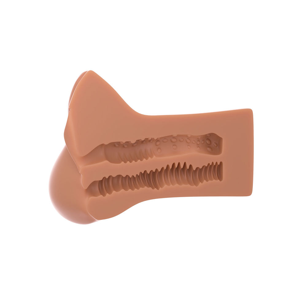 PDX Plus Pick Your Pleasure Stroker XL - Brown - Brown Vagina Stroker