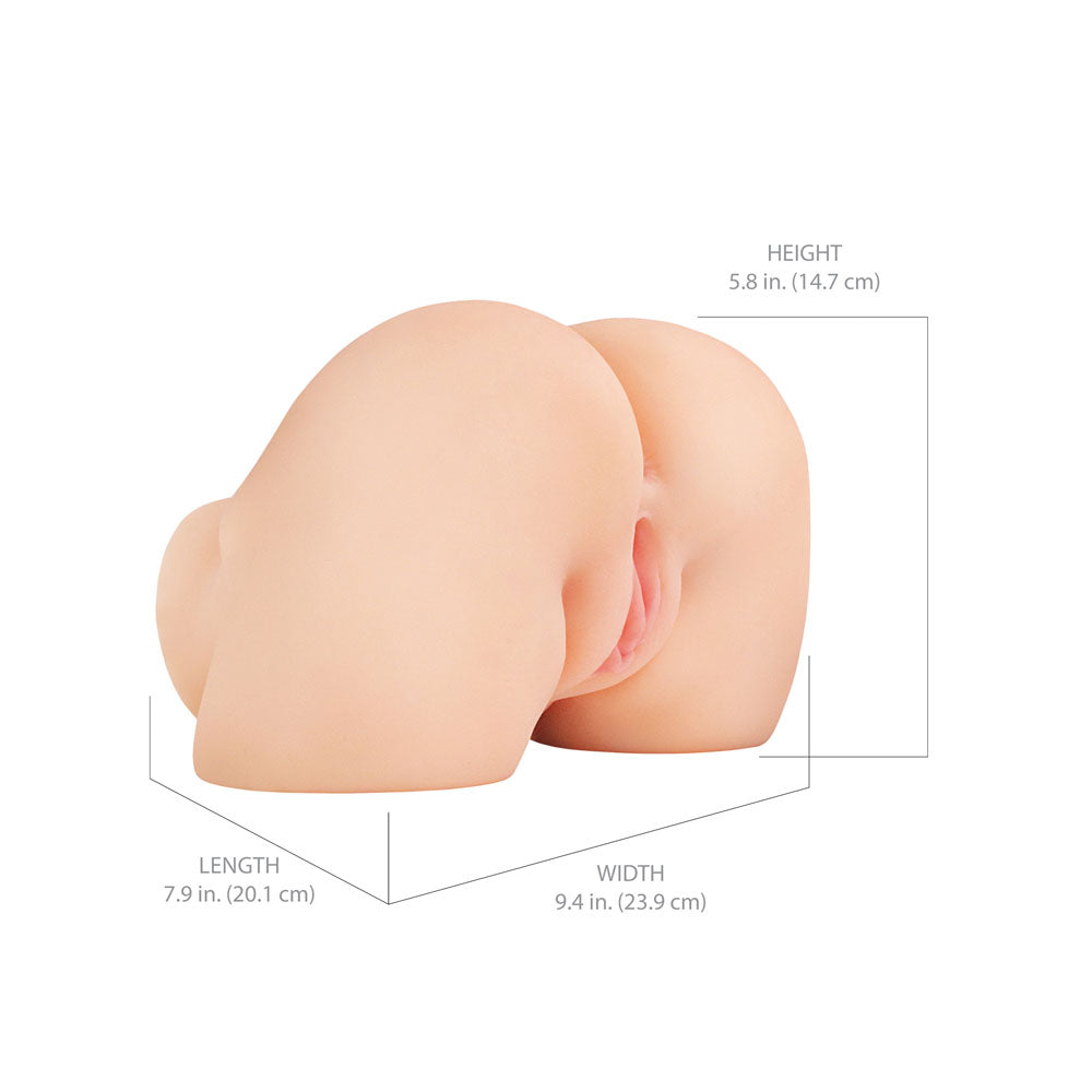 PDX Elite Shake That Ass - Flesh - Flesh USB Rechargeable Vibrating Mega Masturbator