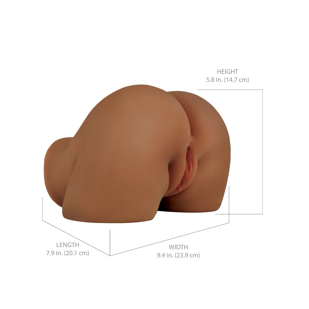 PDX Elite Shake That Ass - Brown - Brown USB Rechargeable Vibrating Mega Masturbator