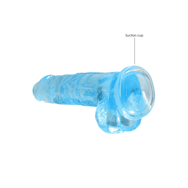 REALROCK 8'' Realistic Dildo With Balls - Blue 20.3 cm Dong