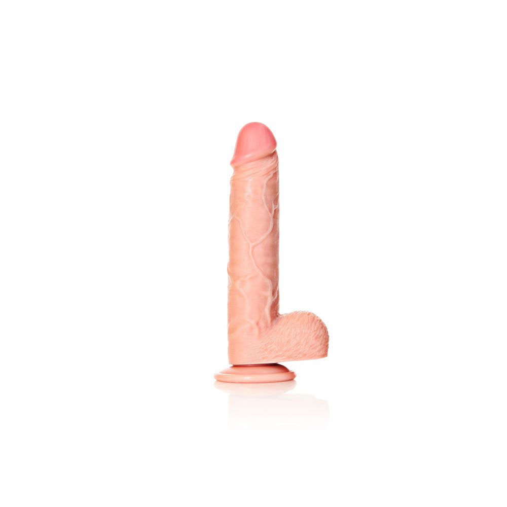 REALROCK Straight Realistic Dildo with Balls - 23 cm - Flesh 23 cm (9'') Dong