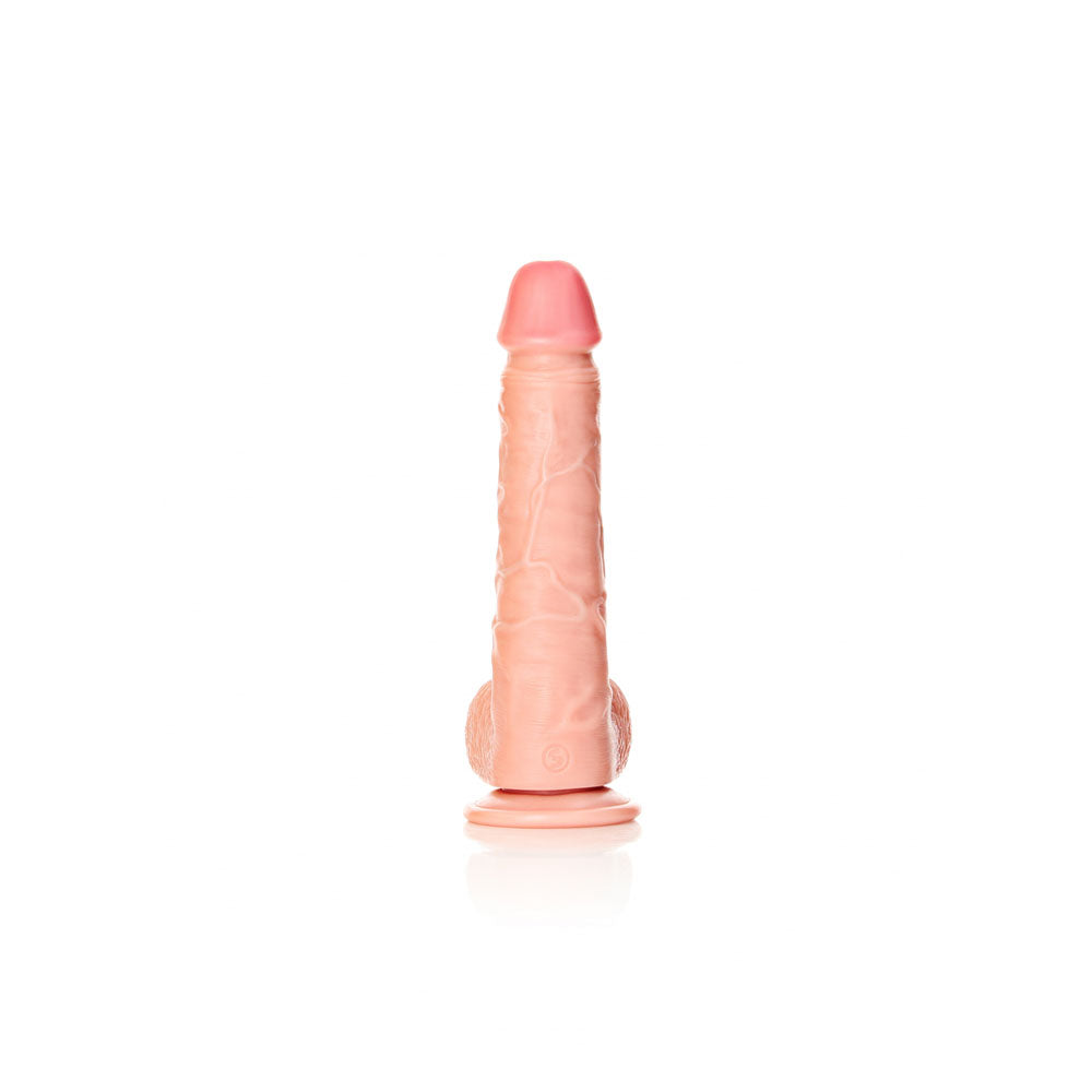 REALROCK Straight Realistic Dildo with Balls - 23 cm - Flesh 23 cm (9'') Dong