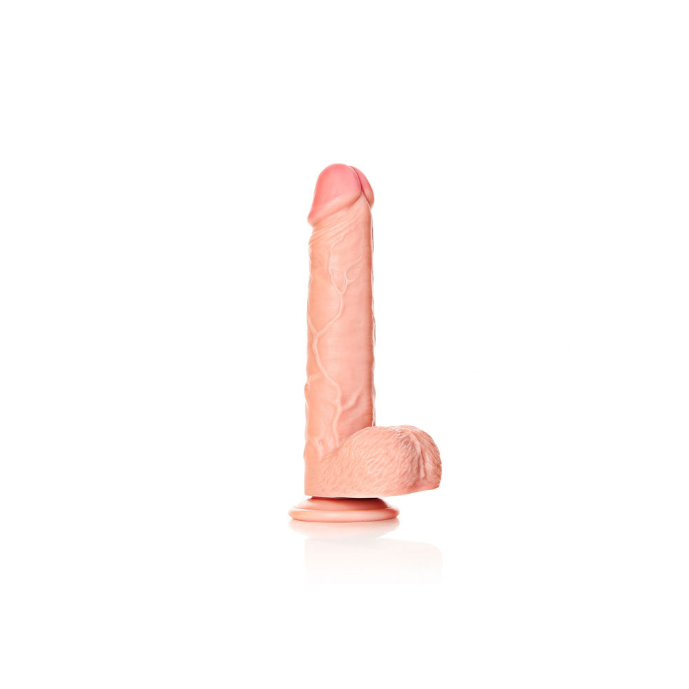 REALROCK Straight Realistic Dildo with Balls - 23 cm - Flesh 23 cm (9'') Dong