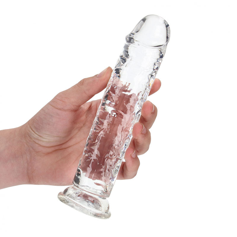 REALROCK 18 cm Straight Dildo - Clear - Clear 18 cm (7'') Dong
