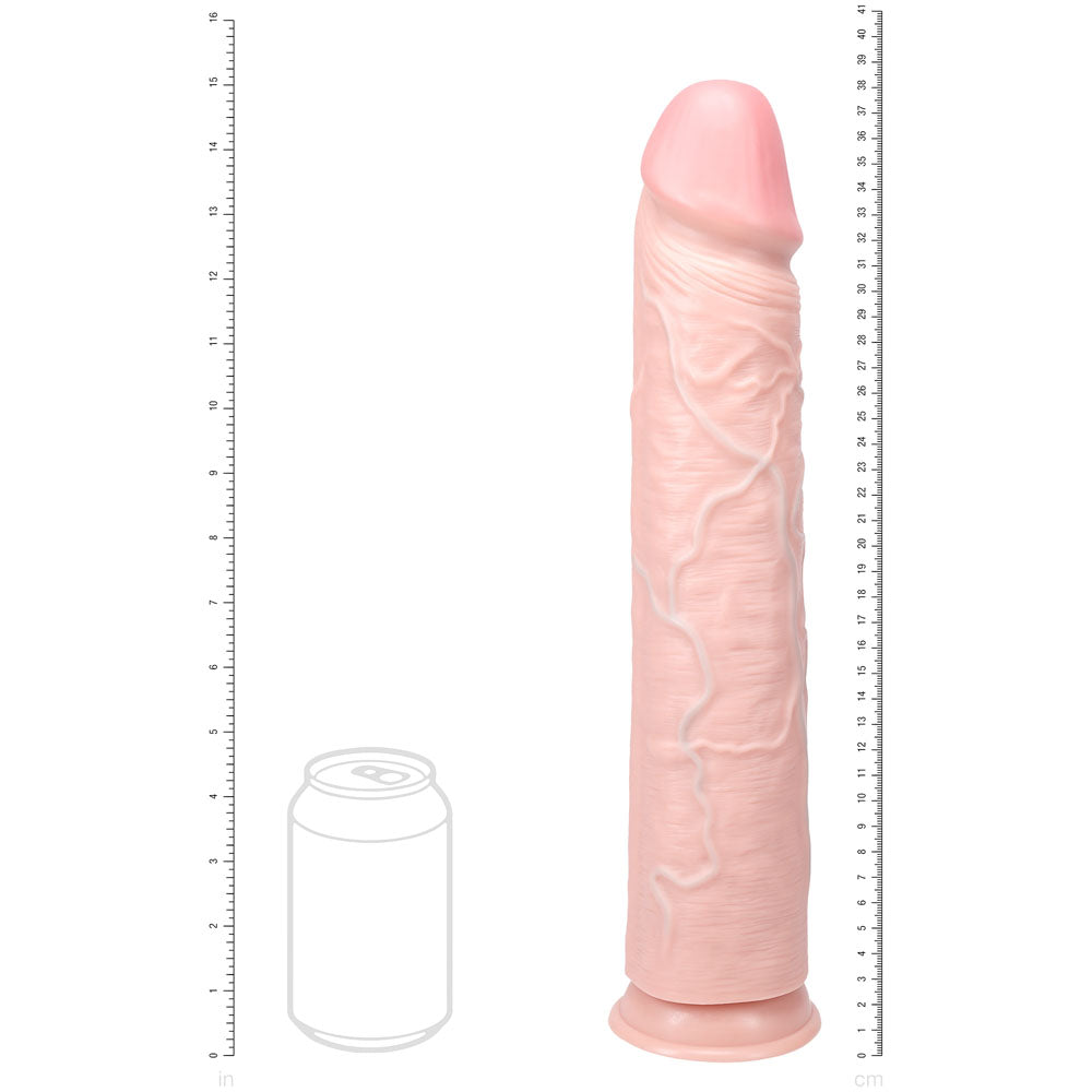 REALROCK 38cm Extra Long Dildo - Flesh - Flesh 38 cm (15'') Extra Long Dong