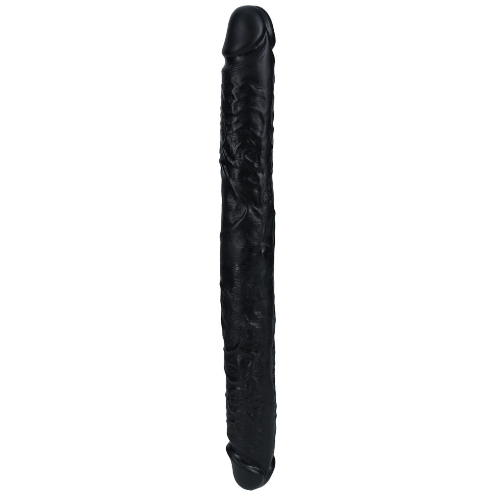 REALROCK 40cm Thick Double Dildo - Black - Black 40 cm (16'') Thick Double Dong