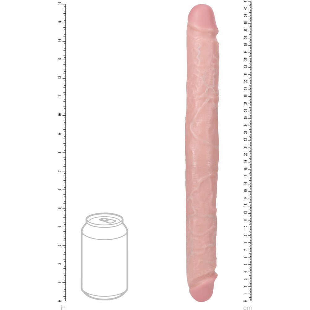 REALROCK 40cm Thick Double Dildo - Flesh - Flesh 40 cm (16'') Thick Double Dong