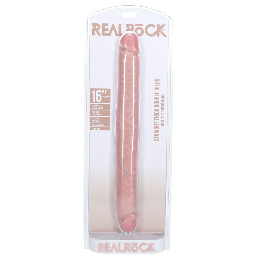 REALROCK 40cm Thick Double Dildo - Flesh - Flesh 40 cm (16'') Thick Double Dong