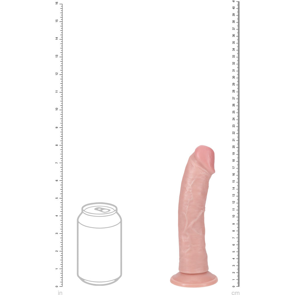 REALROCK 20cm Vibrating Cock - Flesh - Flesh 20.3 cm (8'') USB Rechargeable Vibrating Dong