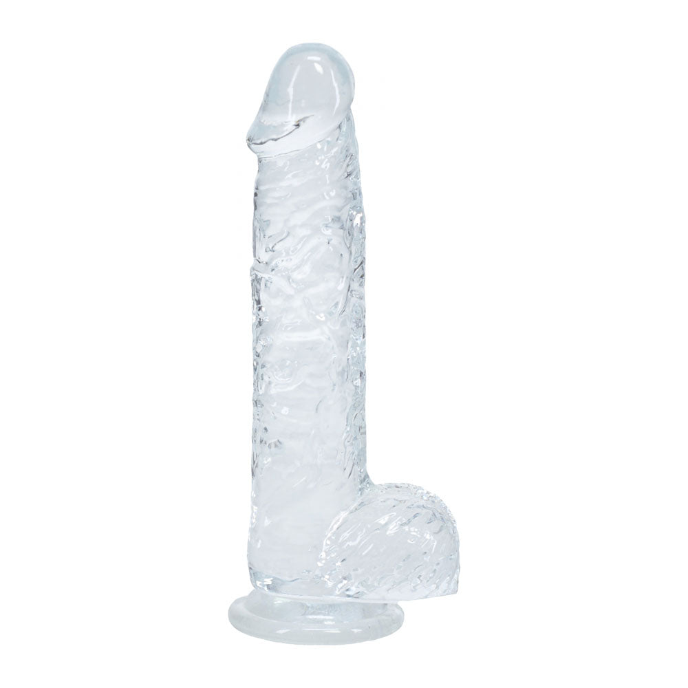 REALROCK 5'' Crystal Clear Dildo with Balls - Clear - Clear 14.7 cm Dong