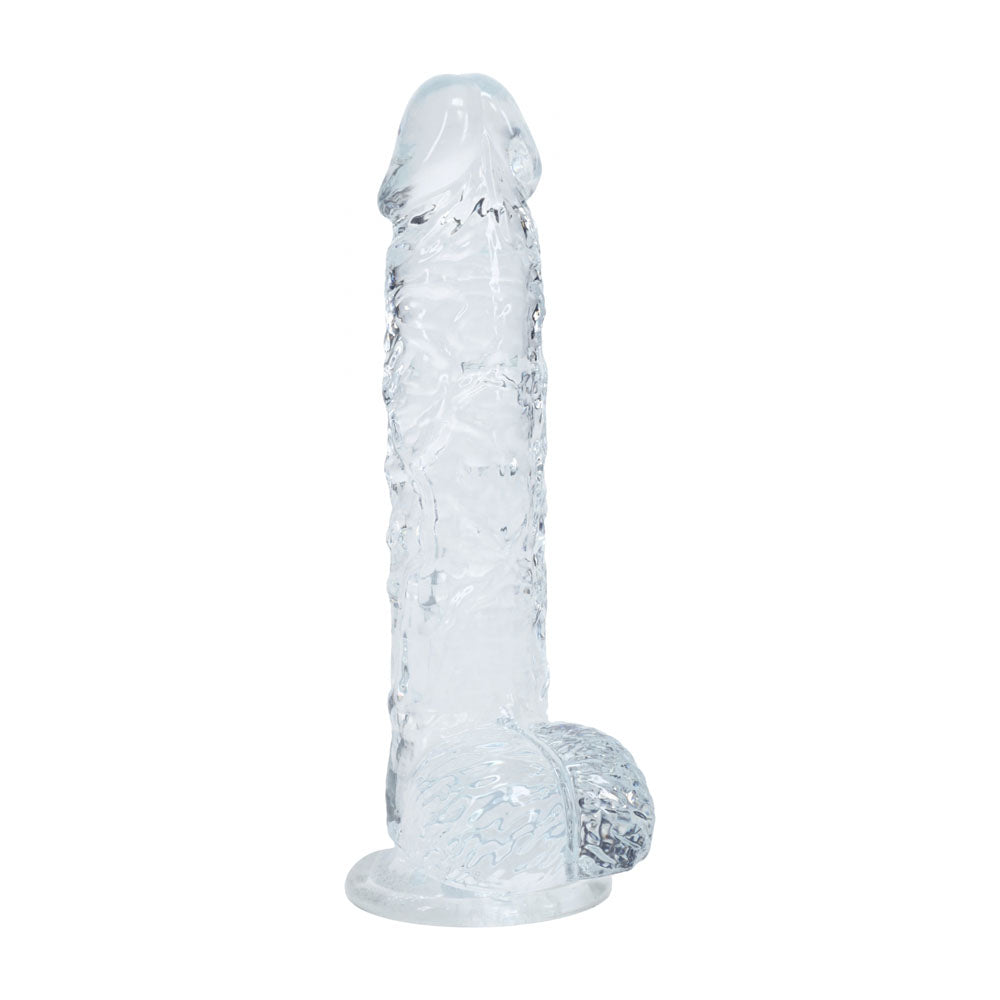 REALROCK 5'' Crystal Clear Dildo with Balls - Clear - Clear 14.7 cm Dong